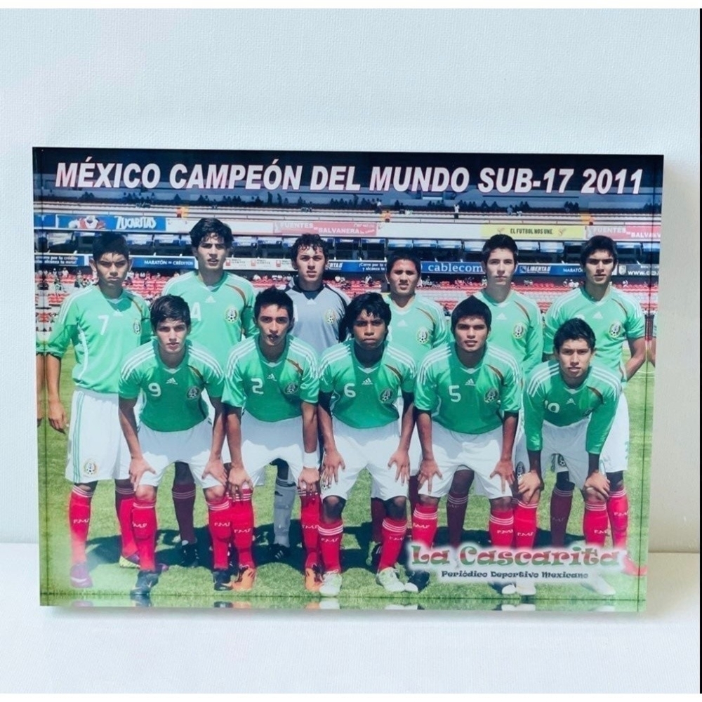 2011 U-17 World Cup Mexico Team Collectible Glass Print Frame 8"x6" New in Box
